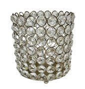 5" Crystal Beaded Candle Holder