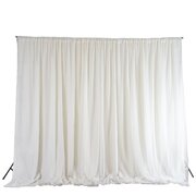 10'x10' White Chiffon Drapes ( Pipe Included )