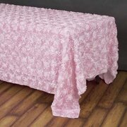 Rosette Tablecloth  for 6' Table - BLUSH PINK