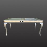  Silver Mirror Table 6' 6' x 42"
