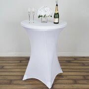 32in Round Cocktail Table w/ White Cover