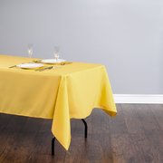 60X102 Rectangular Polyester Tablecloth Gold