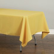 60 x 102 in. Rectangular Polyester Tablecloth Gold