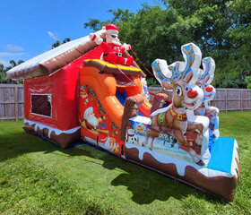 Santa's Christmas Bounce House Combo