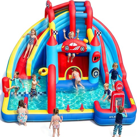 10in1 Racing Toddler Water Slide Park