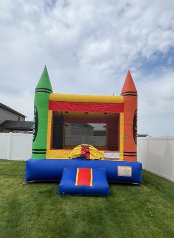 Crayon bounce house