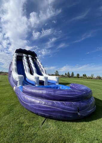 19ft Purple Dual Lane Waterslide