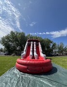 Red Marble 19ft Dual Lane Water Slide