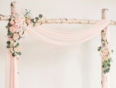 A1 Arch Floral and sheer drape - blush 