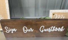 Sign our guestbook wood 