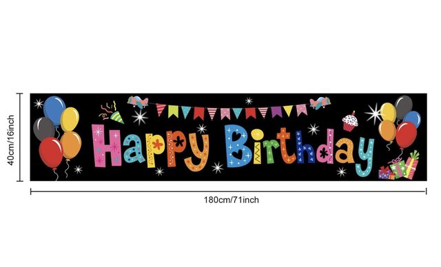 Happy Birthday Banner (Purchase Only)