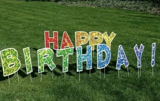 15” Happy Birthday Yard Sign