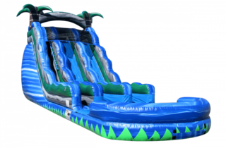 22’ Blue Hurricane Dual Waterslide 