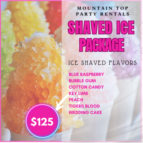 Shaved Ice Additonal Servings 25 Count