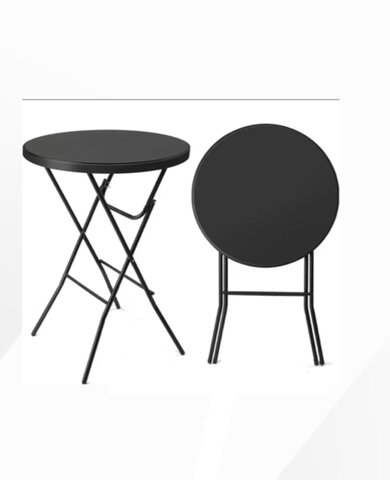 Black Folding Pub Table