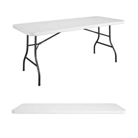 Pick/Drop 6ft White Plastic Folding Table 
