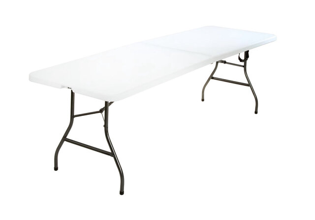 8ft White Plastic Folding Table 