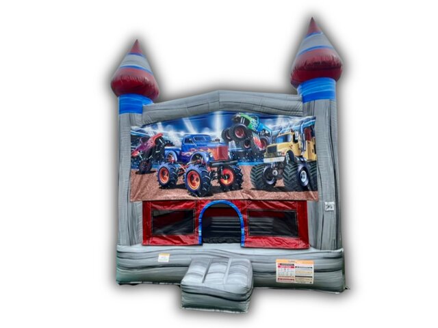 Monster Trucks Large Bounce House 