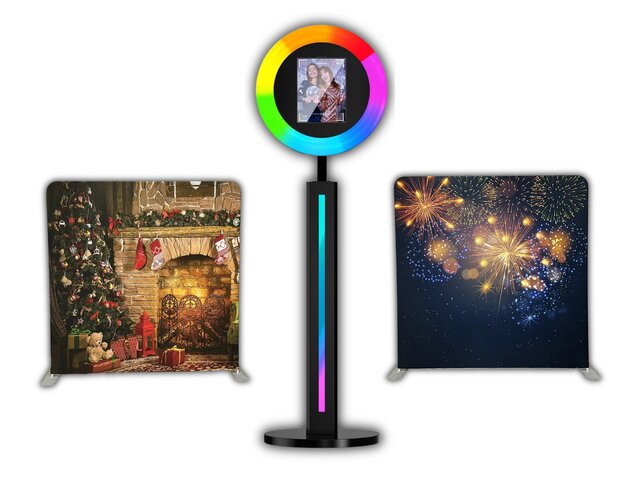 Digital iPad Photo Booth W/ Backdrop - Christmas Or New Years