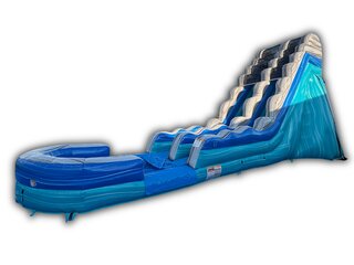20ft Teal Blue Water Slide W/ XL Pool