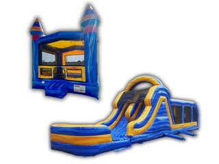 <center>Melting OC Arctic Package - Bounce House & 46ft Obstacle Course 