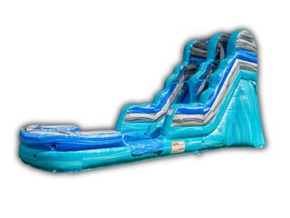 16ft Teal Blue Water Slide W/ XL Pool