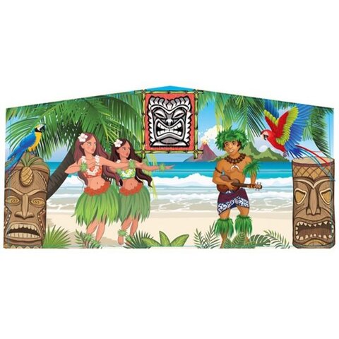 Tiki Beach Bounce House Banner