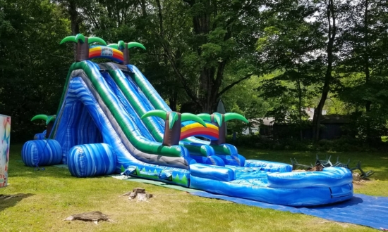 Tropical water slide rental by Meriden Party Rentals