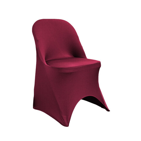Burgundy Folding Spandex Chair Cover 