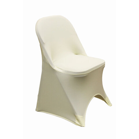 Ivory Folding Spandex Chair Cover