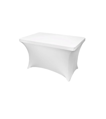 White 4-ft Spandex Table Cover 