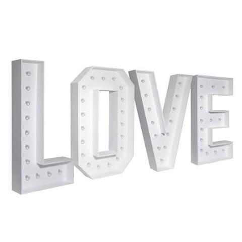 4 FT Light Up Marquee Letters LOVE