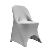 Silver Folding Spandex Chair Cover 
