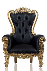 Kid's Black/Gold Throne Chair 