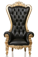 Black/Gold Throne Chair 