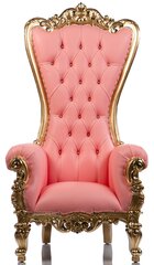 Pink/Gold Throne Chair