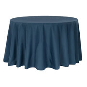 Navy Blue 108" Polyester Round Tablecloth 