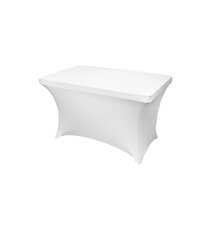 White 4-ft Spandex Table Cover 