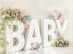4 Ft Light up Marquee Large Baby Letters