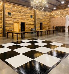 Black & White Checkered  Dance Floor 9 x 9