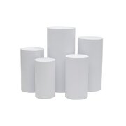 Metal Cylinder 5 pcs/set - White Spandex Pillar