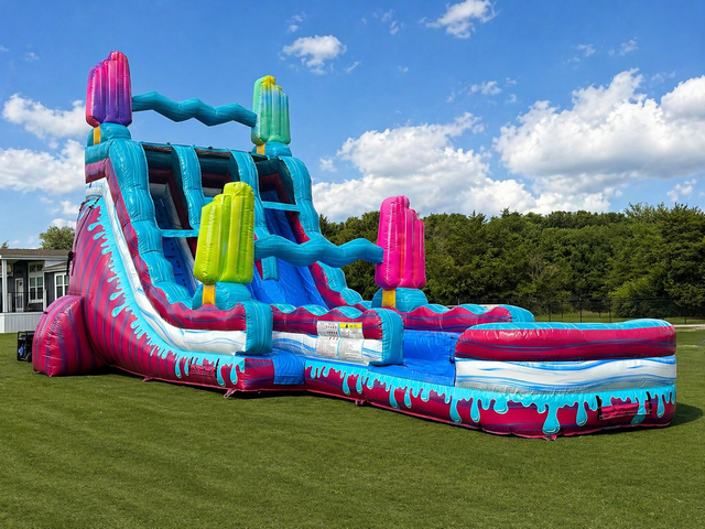 18ft Dual Lane XL ICE POP WATER SLIDE