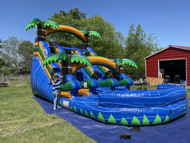 16ft Dual Tropical Rush Water Slide