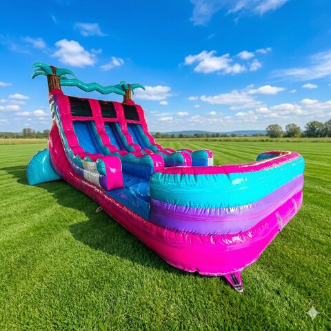 15ft dual lane Ultrashock water slide