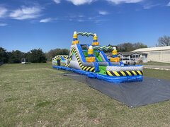 62ft Radioactive Obstacle Course with pool Wet