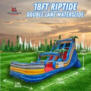 18ft Dual Lane Riptide Water Slide