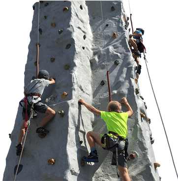 rock wall climbing