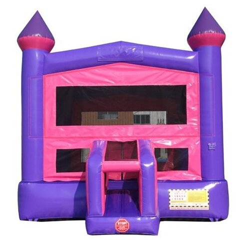 Basic Purple & Pink Modular Bounce House Castle with B-Ball