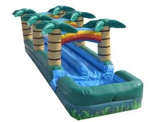 Dual Lane Paradise Slip n Slide with Pool