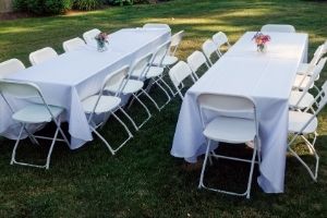 Table and chair rentals in North Providence